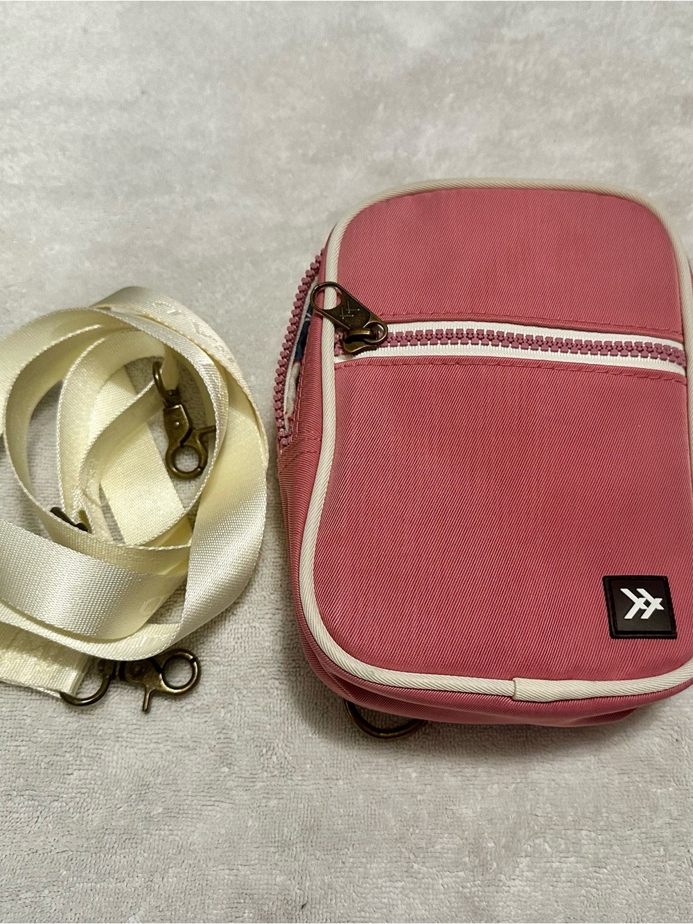 Thread Pink Crossbody Bag with Floral Interior